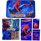 Disney Shower Curtain, Hooks, and Bath Towel Memory Foam Mat Spider-Man 17 Set