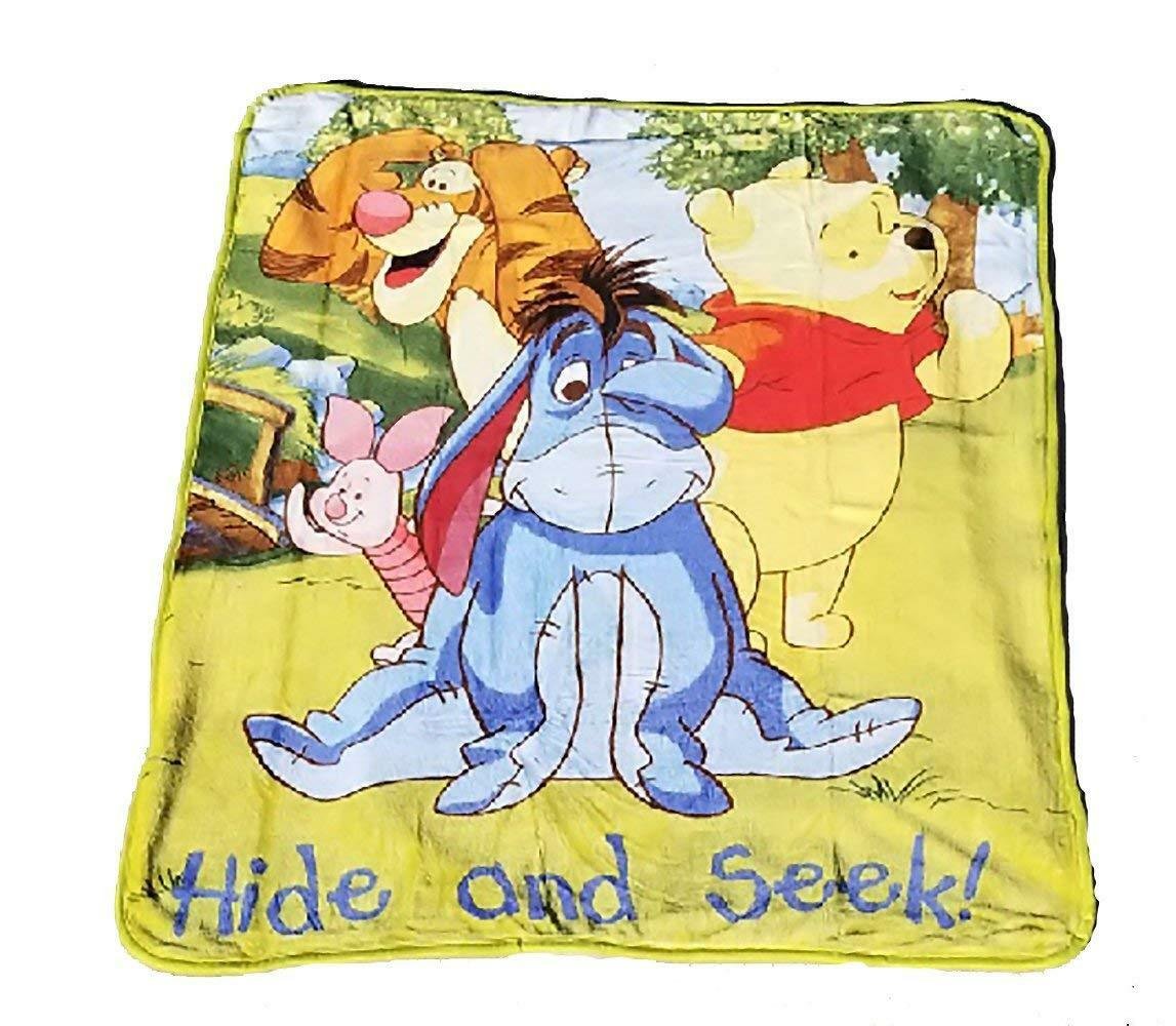 Disney Winnie the Pooh, Piglet, Eeyore, and Tigger Sherpa Baby Blanket ...