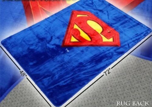 Licensed DC Comics Superman Shield Man of Steel Soft Area Rug 4'x6' Feet Carpet