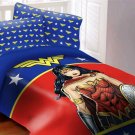 DC Comics Justice League Wonder Woman Twin Size Bed Comforter 3 Piece Set
