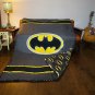 DC Comics Batman Emblem 2 Piece Reversible Twin Size Comforter Set - Gray/Black