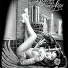 DGA Day of the Dead Tattoo Angel Stretched Canvas Wall Art 12x16 Inch Laying Low