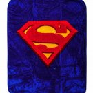 DC Superman Logo Luxury Royal Plush Baby Size Blanket Super Soft 43x51 Inches