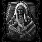DGA Day of the Dead Gun Native Queen Size Soft Plush Blanket Great Warrior