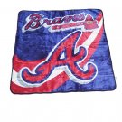 MLB Baseball Licensed Atlanta Braves Stitching Royal Plush Throw Blanket