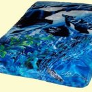 Signature Collection Orcas Killer Whales Plush Raschel Queen Size Blanket