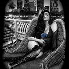 DGA City of Angels Guardian Rose Lowrider Stretched Canvas Wall Art 12x16 Inches