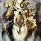Signature Collection Bear Wolf Alaska Wildlife Soft Plush Blanket Queen Size