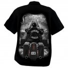 DGA Day of the Dead Rockabilly Men's Button Down Work Shirt Stairway to Heaven