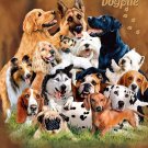 Signature Collection Dog Pile Lots of Puppies Soft Plush Blanket Queen Size