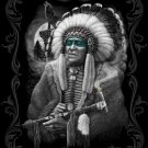DGA Day of the Dead Wolf Native Chief Queen Size Soft Plush Blanket Vision Quest