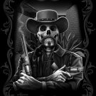 DGA Day of the Dead Gun Cowboy Queen Size Super Soft Plush Blanket Peacekeeper