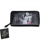 DGA Day of the Dead Marilyn Monroe Sitting Pretty Pink Ros Zipper Clutch Wallet