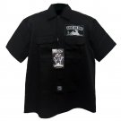 DGA Day of the Dead Rockabilly Men's Button Down Work Shirt Fresh Cut Money Bag