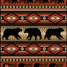 Collection Black Bear Lodge High Quality Raschel Plush Queen Size Blanket