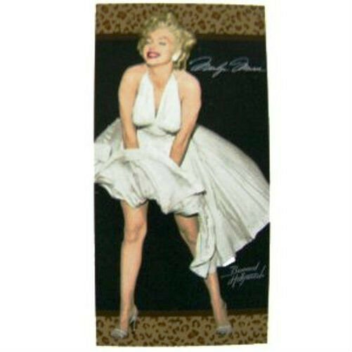 Licensed Marilyn Monroe Leopard Print Fiber Reactive Beach/Bath Towel 30"x60"