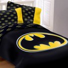 Licensed DC Batman Emblem 5 Piece Reversible Soft Luxury Full Size Comforter Set