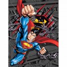 DC Comics Daily News Superman Shield Man of Steel Plush Twin Size Blanket