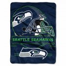 Licensed NLF Football Seattle Seahawks Twin Royal Plush Soft Throw Blanket
