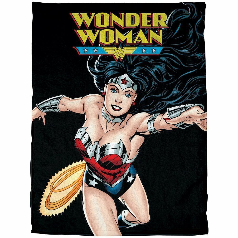 Licensed DC Comics Justice League Wonder Woman Diana Plush Twin Size Blanket