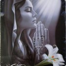 DGA Day of the Dead Religious Praying Canvas Wall Art 12x16 Inch Faith Flower