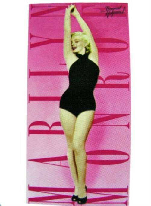 Licensed Marilyn Monroe Blonde Pink Swim Fiber Reactive Beach/Bath Towel 30"x60"