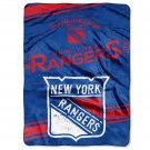 Licensed NHL New York Rangers Hockey Royal Plush Twin Size Throw Blanket