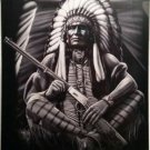 DGA Native American Gun Day of the Dead Stretched Canvas Wall Art 12x16 Inches