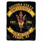 NCAA Licensed Football Arizona State Sun Devil Royal Plush Twin Size Blanket