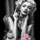 DGA Marilyn Monroe Pink Rose Stretched Canvas Wall Art 12x16 Inches Heartbreaker