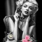 DGA Marilyn Monroe Pink Rose Stretched Canvas Wall Art 12x16 Inches Heartbreaker