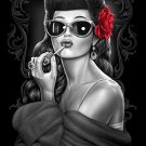 DGA Day of the Dead Dia de Los Muertos Rose Canvas Wall Art 12x16 Inch Glamorous