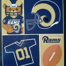 Licensed NFL Los Angeles Rams Football Baby Soft Royal Plush Blanket