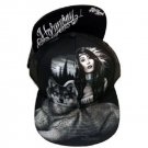 DGA Day of the Dead Rockabilly Art Sublimation Ladies Snapback Hat Harmony Wolf
