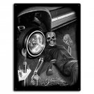 DGA Day of the Dead Lowrider Classic Skull Showtime Tin Metal Sign 12x16 Inch