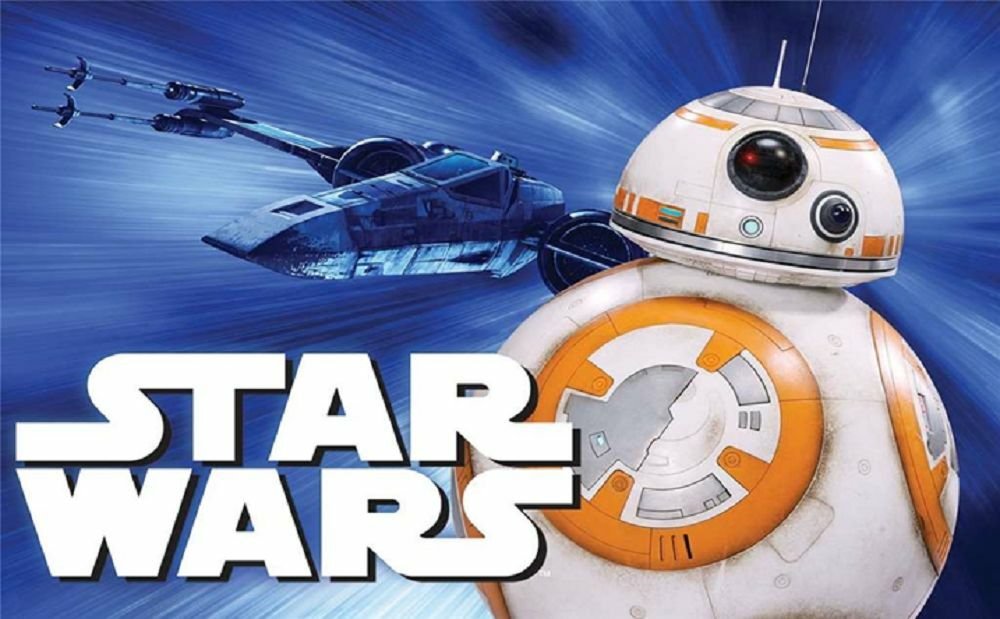 Licensed Disney Star Wars BB8 and Star Fighter Bath Memory Foam Mat 15x24 Inches