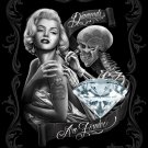 Licensed DGA Marilyn Monroe Royal Plush Queen Size Blanket Diamonds are Forever