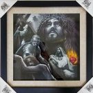 DGA Day of The Dead Shadow Box Wood Frame w/Plexiglass Canvas Passion of Christ
