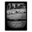 DGA Day of the Dead Lowrider Ladies Slam Sitting Low Tin Metal Sign 12x16 Inch