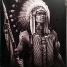 DGA Native America Great Chief Warrior Gun Stretched Canvas Wall Art 12x16 Inch