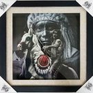DGA Day of The Dead Shadow Box Wood Frame w/Plexiglas Canvas Art Native Defiance