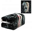 DGA Day of the Dead Essence Native Wolf Queen Size Plush Lightweight Blanket