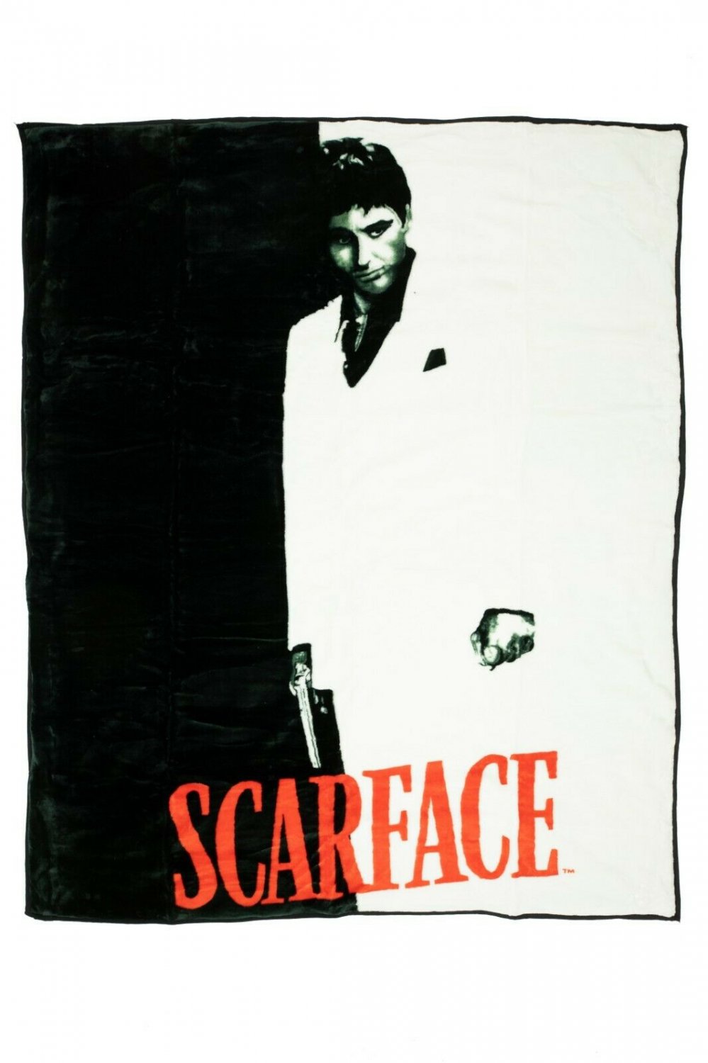 Licensed Scarface Tony Montana Silhouette Plush Lightweight Queen Size