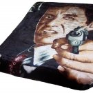 Licensed Scarface Tony Montana Respect Gun Plush Blanket Thick Queen Size