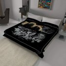 Solaron Original Pack of Wolves Korean Mink Soft Plush King Size Blanket Black