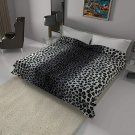 Solaron Classic Leopard Korean Thick Mink Soft Plush King Size Blanket Black