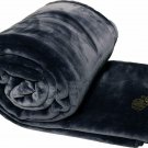Solaron Twin Size Blanket Thick Ultra Fine Polyester Mink Plush Solid Navy Blue
