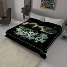 Solaron Original Pack of Wolves Korean Mink Soft Plush King Size Blanket Green