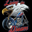JQ Select American Living the Dream Chopper Motorcycle Soft Queen Size Blanket