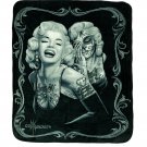 DGA Marilyn Monroe Day of the Dead Lightweight Queen Blanket Smile Now Cry Later